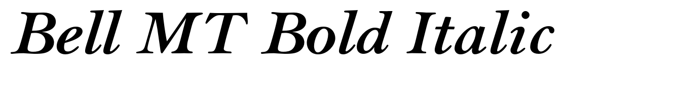 Bell MT Bold Italic